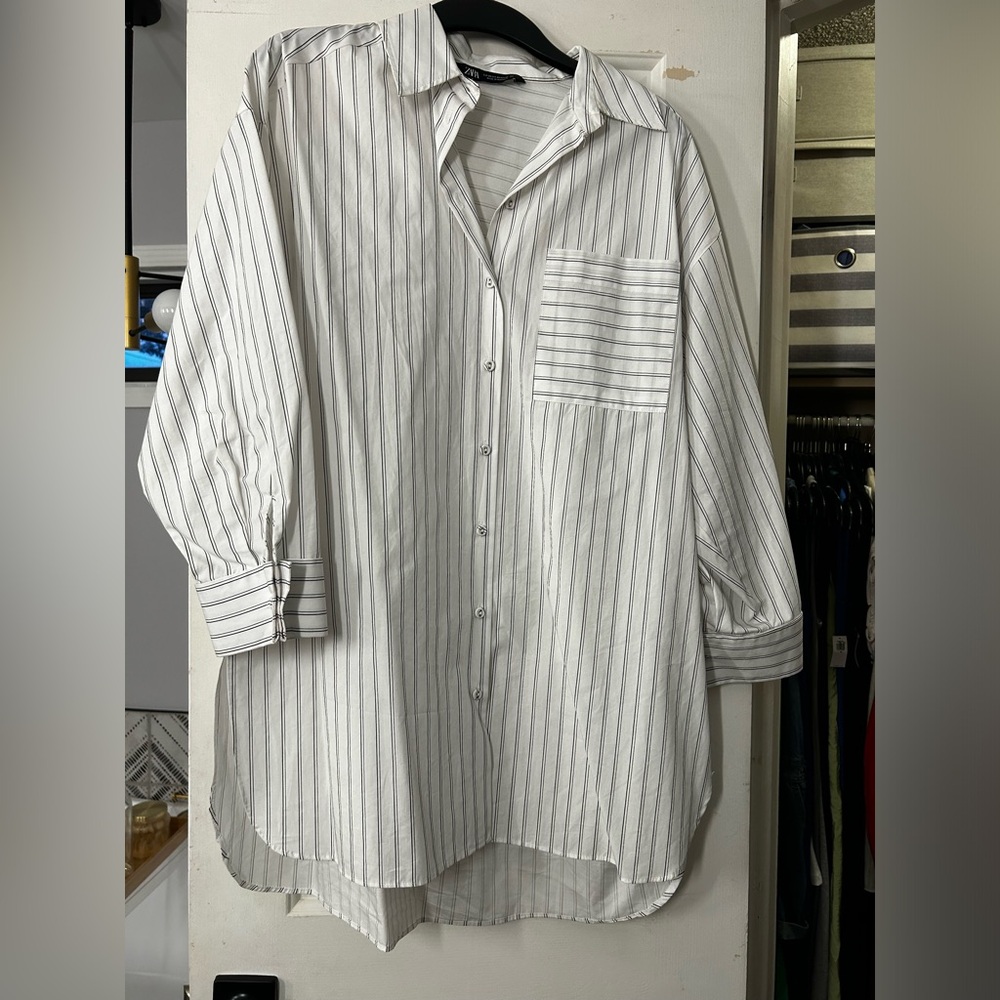 Zara button up dress